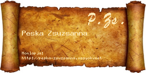 Peska Zsuzsanna névjegykártya